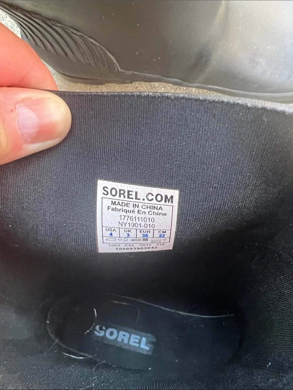 Sorel Black Mid Rain Boots